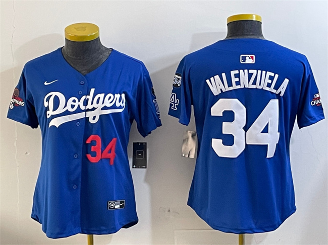 Youth Los Angeles Dodgers #34 Toro Valenzuela Royal 2024 World Series Champions With Fernando Memorial Patch Alternate Limited Stitched Baseball Jersey Youth Los Angeles Dodgers #34 Toro Valenzuela Royal 2024 World Series Champions With Fernando Memorial Patch Alternate Limited Stitched Baseball Jersey